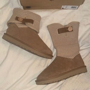 UGG Tan Knit Winter Boots
